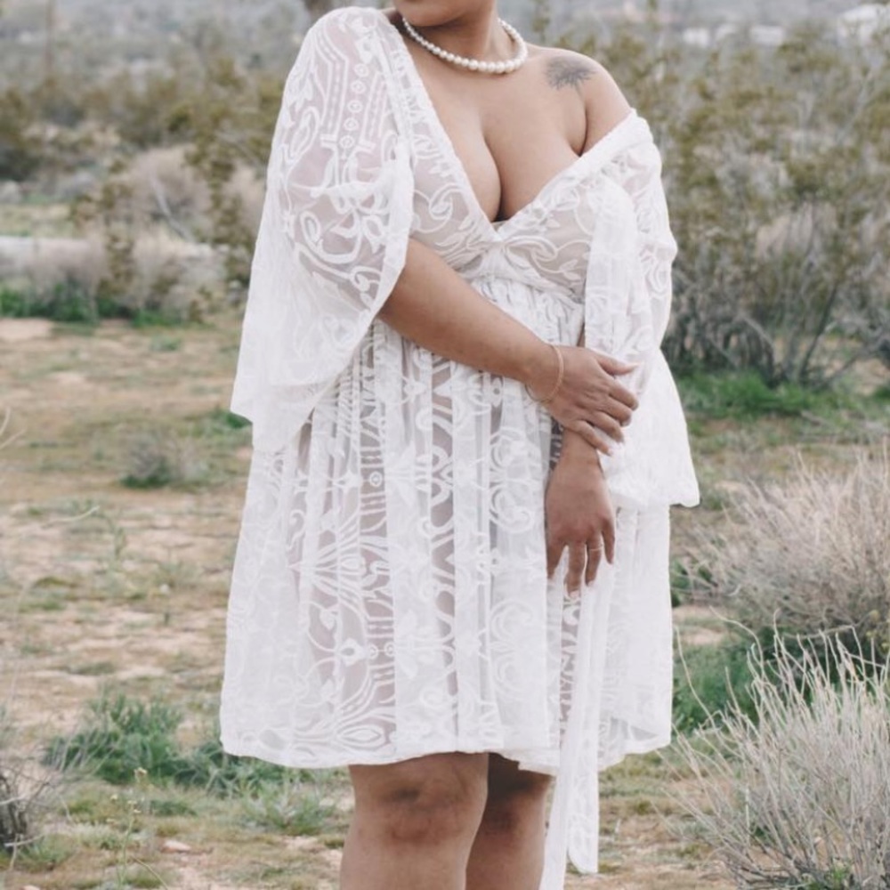 Sheer lace dress/cover up